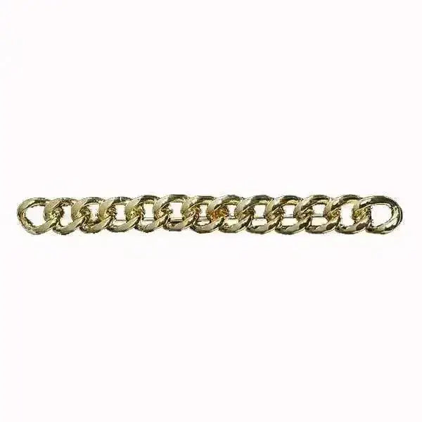 Elico gold chain stock pin with gold-toned interlocking oval links and a polished metallic finish for quality elico gold look