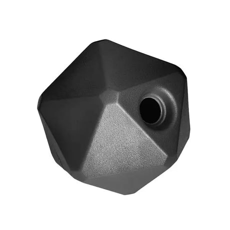 Elico icosahedron horse toy treat ball in black matte hexagonal design with central hole for easy attachment