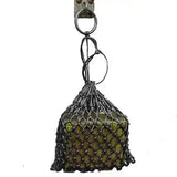 Dark green mesh net bag with metal ring and hook for elico little piggy fodder brick holders brick holders net