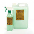 Light green plastic elico mane tail lotion spray bottle with white trigger and silent spray for coats and manes