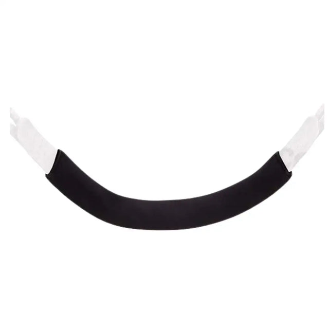 Black curved handle cover with white faux sheepkin ends for elico memory foam girth sleeve comfort and support