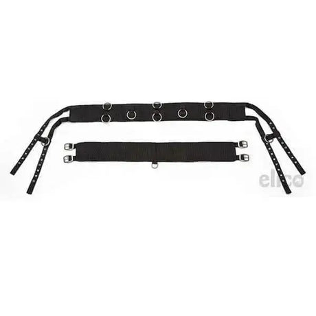 Black fabric elico memory foam training roller with metal rings and fully adjustable straps for secure fit