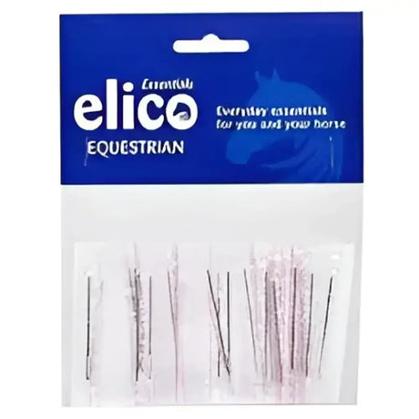 Elico plaiting needles pack of 20 in clear plastic packaging with blue header for traditional plaiting use