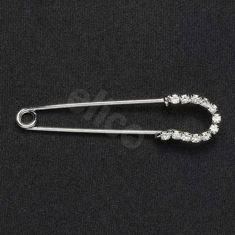 Elico Silver and Crystal Horseshoe Stock Pin Stock Pin Barnstaple Equestrian Supplies