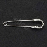 Elico Silver and Crystal Horseshoe Stock Pin Stock Pin