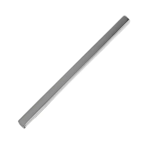A sleek rectangular stainless steel elico stock pin with polished chrome finish and rounded edges in simple classical style