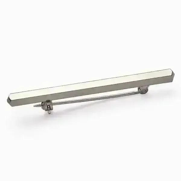 Elico Stock Pin Silver Plain Bar Stock Pin