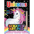 Elico unicorn scratch art pad with rainbow mane and horn includes wooden stylus for revealing holographic pictures