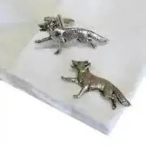 English Made Pewter Running Fox Cufflinks Gifts