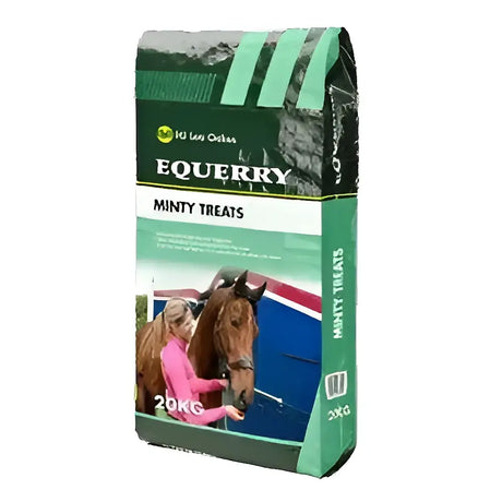 Green and black bag of equerry minty horse treats 20kg with lovely spearmint flavour for horses