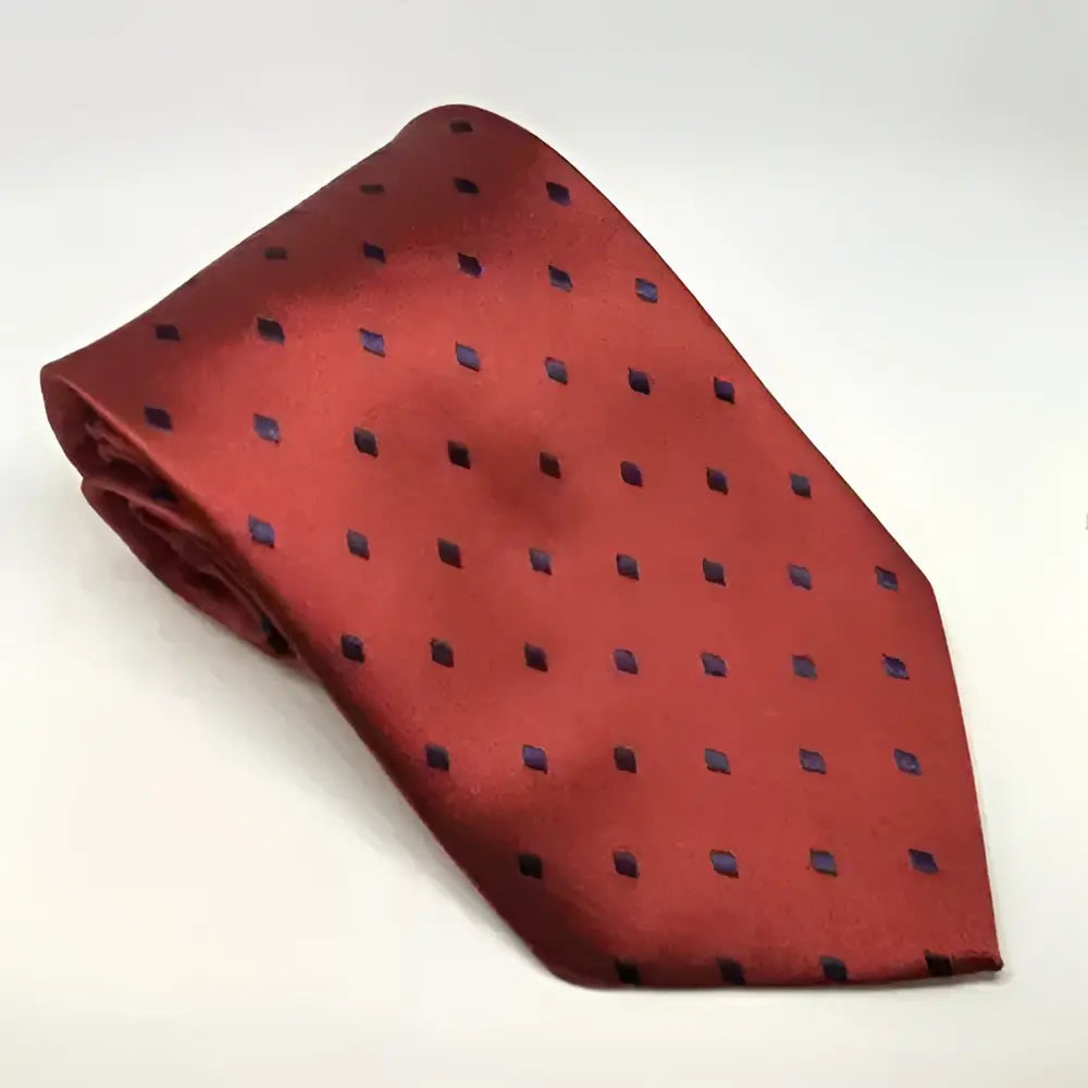 Equetech adult diamond riding tie in rich burgundy silk with subtle dark purple diamond pattern perfect for showing
