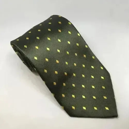 Equetech Adult Diamond Showing Ties Green /gold Riding Ties