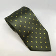 Equetech adult diamond dark green silk riding tie with subtle gold diamond pattern perfect for showing events