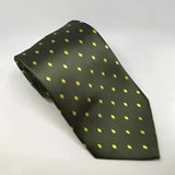 Equetech adult diamond dark green silk riding tie with subtle gold diamond pattern perfect for showing events