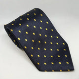 Equetech Adult Diamond Showing Ties Navy / Gold Riding Ties Barnstaple Equestrian Supplies