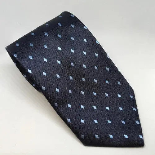 Equetech Adult Diamond Showing Ties Navy / Light Blue Riding Ties Barnstaple Equestrian Supplies