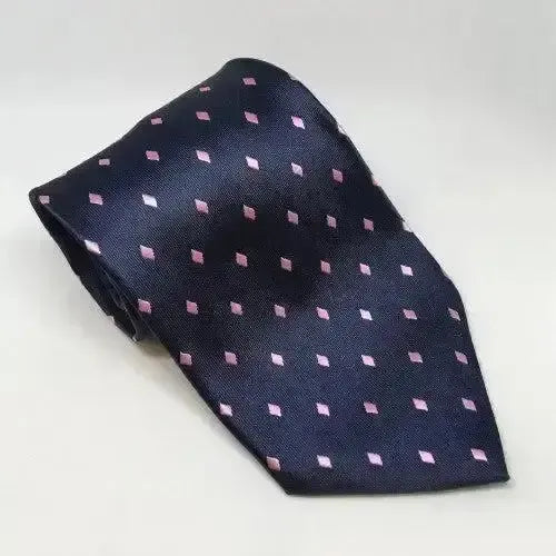 Equetech Adult Diamond Showing Ties Navy / Pink Riding Ties
