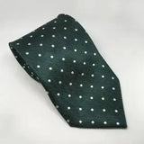 Equetech Adult Polka Dot Show Ties Bottlegreen / White Riding Ties