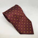 Equetech Adult Polka Dot Show Ties Burgundy / Canary Gold Riding Ties Barnstaple Equestrian Supplies