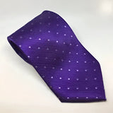 A rich purple silk equetech adult polka dot show tie with subtle lighter purple dots perfect for riding ties