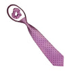 Equetech adult polka dot zipper tie in lavender with subtle polka dots and elastic loop for easy wear riding ties