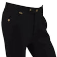 Black equetech boys breeches with gold buttons and tailored design perfect for boys breeches casual or mens casual breeches