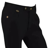 Black equetech boys breeches with gold buttons and tailored design perfect for boys breeches casual or mens casual breeches