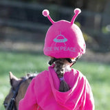 Equetech Childs Astro Alien Hat Silk Novelty Riding Hat Cover Pink Novelty Riding Hat Covers