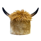 Equetech Childs Heather Highland Cow Hat Silk Brown Novelty Riding Hat Covers