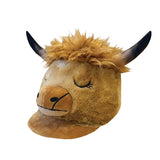 Equetech Childs Heather Highland Cow Hat Silk Brown Novelty Riding Hat Covers