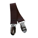 Brown fabric equetech childs jodhpur clips with silver metal clasps perfect for childs jodhpur use