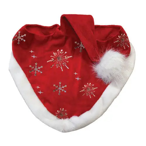 Equetech Childs Santa Glitter Snowflake Hat Horse Bonnet - Horse Ear Bonnets