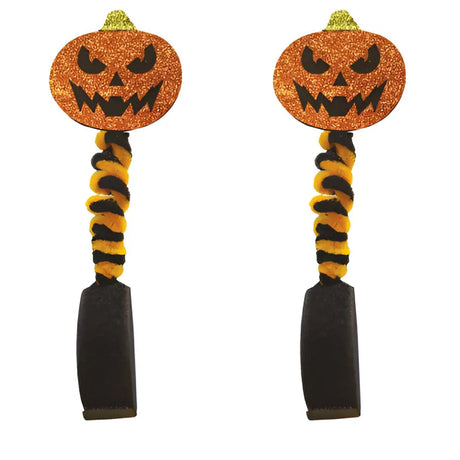 Equetech Childs Wicked Pumpkin Bridle Boppers Orange (Pair) 