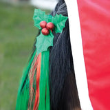 Equetech Christmas Holly Festive Christmas Tail Tassel Green One size Tail Tassels