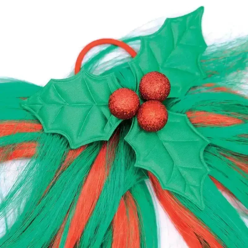 Equetech Christmas Holly Festive Christmas Tail Tassel Green One size Tail Tassels