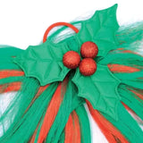 Equetech Christmas Holly Festive Christmas Tail Tassel Green One size Tail Tassels