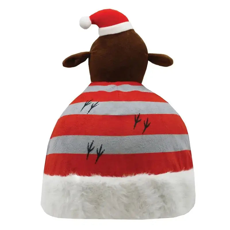 Equetech Christmas Robin Hat Silk Red/Grey One size Novelty Riding Hat Covers
