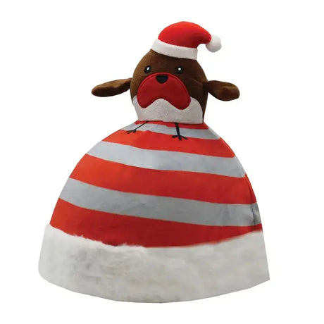 Equetech Christmas Robin Hat Silk Red/Grey One size Novelty Riding Hat Covers