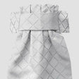 Silver-toned equetech deluxe ready-tied stocks diamond jacquard fabric with subtle quilting and structured bow detail