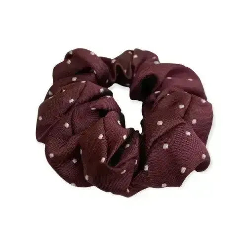 Equetech Hair Scrunchie Pin Spot maroon/ White Hair Scrunchies
