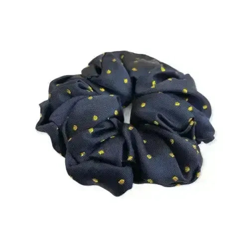 Equetech Hair Scrunchie Pin Spot Navy/metallicgold Hair Scrunchies