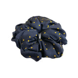 Equetech Hair Scrunchie Pin Spot Navy/Metallic Gold Hair Scrunchies