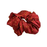 Equetech Hair Scrunchie Pin Spot Red/ metallicgold Hair Scrunchies