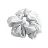 Equetech Hair Scrunchie Pin Spot White/metallic Silver Hair Scrunchies
