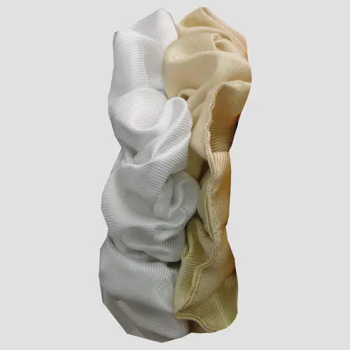 Equetech Hair Scrunchie Plain Jacquard Cream Hair Scrunchies