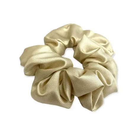 Equetech Hair Scrunchie Plain Jacquard Cream Hair Scrunchies