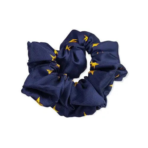Equetech Hair Scrunchie Stars Navy / Metalic Gold stars Hair Scrunchies