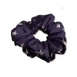 Equetech Hair Scrunchie Stars Purple / metalic Silver stars Hair Scrunchies