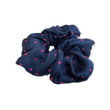 Equetech Hair Scrunchies Polka Dot New Navy / Cerise Hair Scrunchies Barnstaple Equestrian Supplies