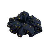 Equetech Hair Scrunchies Polka Dot New Navy / Gold Hair Scrunchies Barnstaple Equestrian Supplies